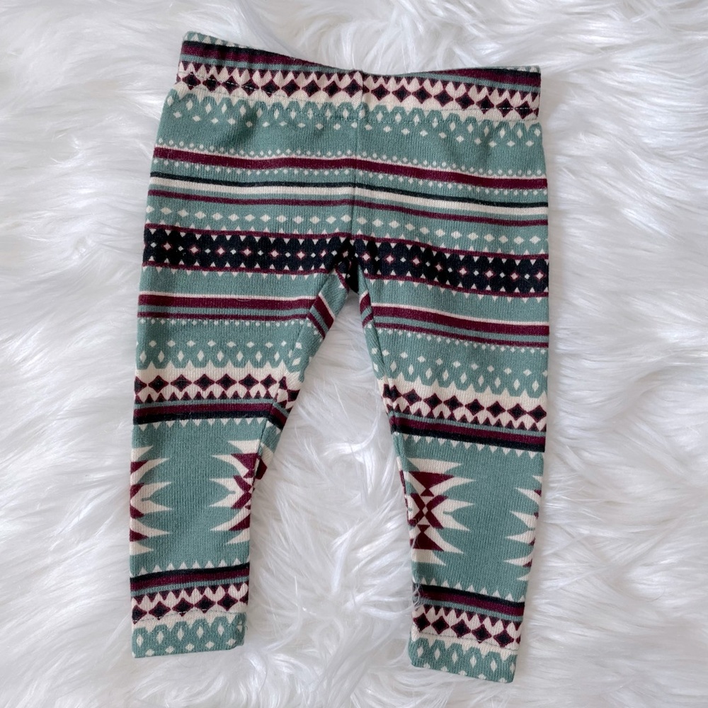 Bailey’s Blossoms Aztec Leggings 3/6M
